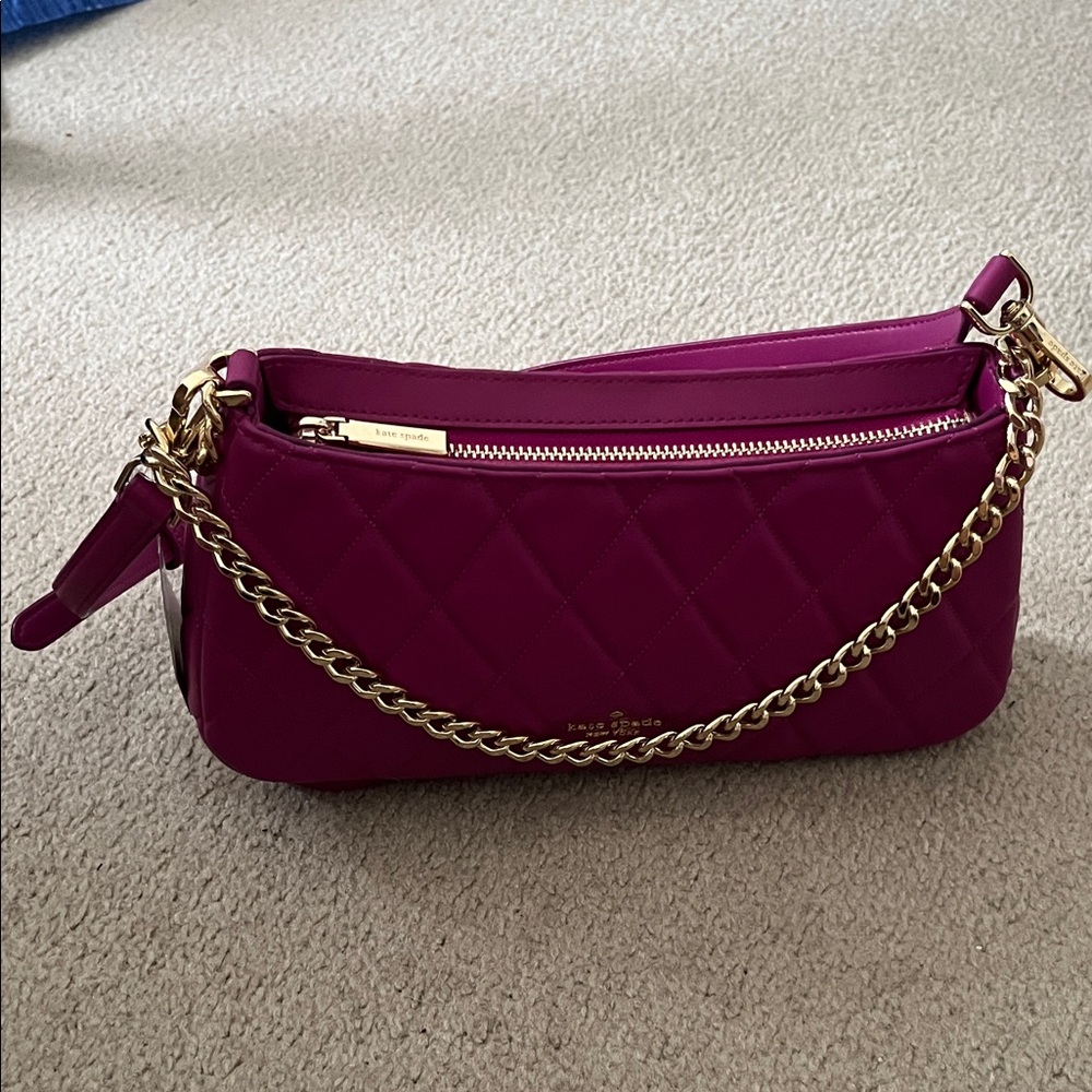 Kate Spade Magenta Quilted Shoulder Bag